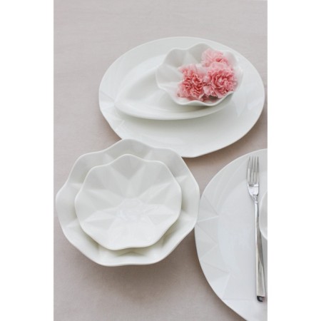 Porcelain dish for supply magistro "abundance", 22.5 cm, porcelain, white color-3