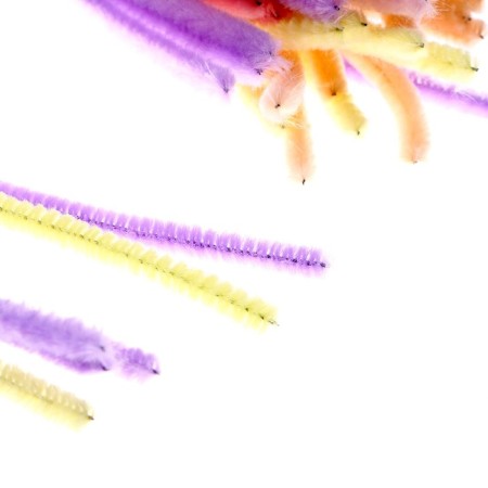 Wire with pile for crafts and decor set of 50 pcs., Size 1 pc. - 0.8 × 30 cm, color mix-2
