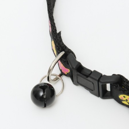 The two -layer collar with fastx "Mushrooms" 30 x 1 cm, black-2