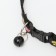 The two -layer collar with fastx "Mushrooms" 30 x 1 cm, black