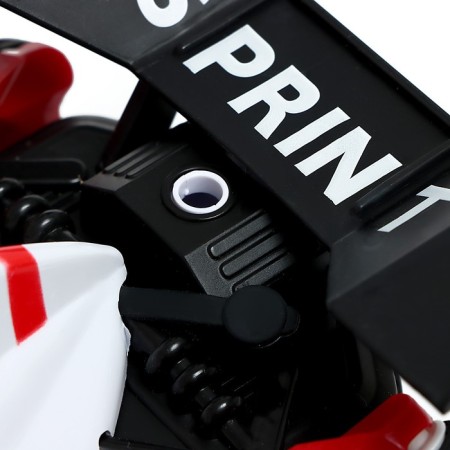 The radio -controlled "formula" machine works on the battery, the effect of smoke, light, white color-4
