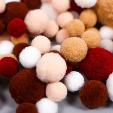 Decor for creativity "Pomponchiki. Autumn time" d = 1-3 cm set 135 pcs-1