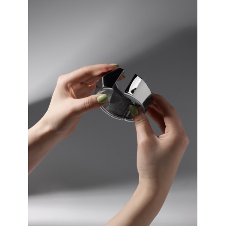 Bracelet Cuff "Corners", metal, color silver-1