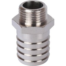 Штуцер STOUT SFT-0067-001225, 1/2" x 25 мм, наружная резьба, никелированная латунь