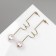 Earrings with pearls "bead" spiral mini, color gold