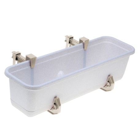 Fastening for balcony boxes universal, 2 pcs, color white clay-1