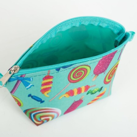 Cosmetic bag with lightning, mint color-2