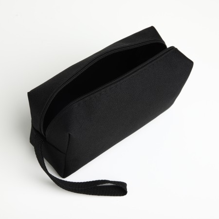 Cosmetic bag with lightning, black color-2