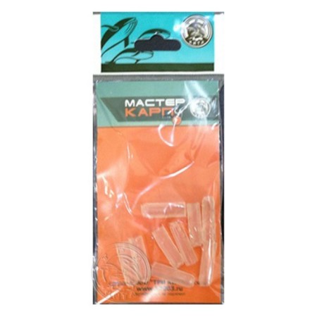 Castle sleeve for sinkers, package, 22 mm, 10 pcs, transparent color