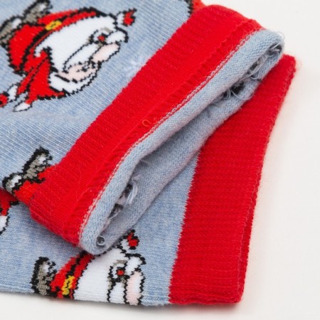 Women's socks "Santa Claus", color light blue, size 23-25-3