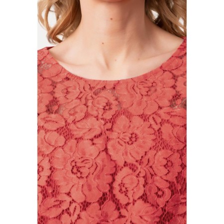 Female dress, size 42, coral color-3