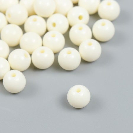 Plastic beads "Snow White" gloss set 25 grams d = 1 cm