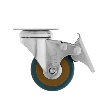 Furniture wheel, d = 50 mm, on the site, with a foot, with a latch, 4 pcs TMP-2