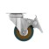 Furniture wheel, d = 50 mm, on the site, with a foot, with a latch, 4 pcs TMP