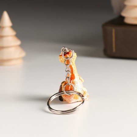 Polystone keychain "Dragon with treasures" mix 2.2x2x3.6 cm-3