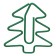 Minker Office Color Globus "Christmas tree", 33 mm, 12 pieces, green, Eurobox