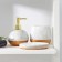 A set of accessories for the bathroom "Marble", 3 items (550 ml dispenser, soap dish, glass)