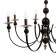 Venice chandelier 8he14 40w Black-gold 87x87x97 cm