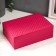 Casket to the leatherette for jewelry "with sequins" bright pink 7.5x22x15 cm