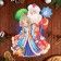 Figure poster "Happy New Year!" Santa Claus and Snow Maiden, 50 x 40 cm