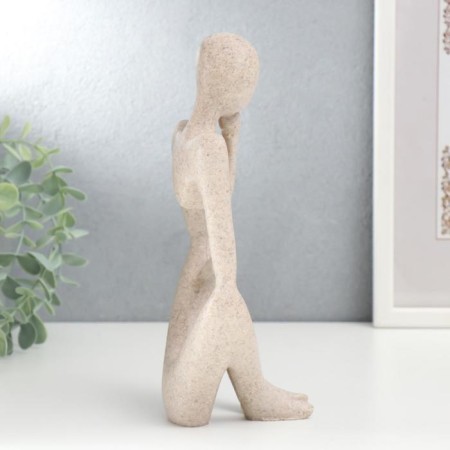 Souvenir Polystone "Abstraction - thoughtfulness" Sand 25x12 cm-1