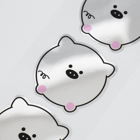 Sticker plastic mirror "animals" mix 8.5x21 cm-4