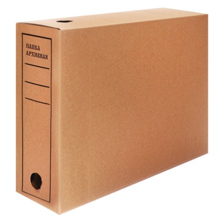 Archive box with A4 valve, calligrata, 100 mm, up to 900 l, microhofrocarton, brown-3