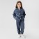 Kids Kaftan "Velvet", size 36 (134-140), blue