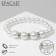 Bracelet Pearl "Bride" beads d = 0.8+1.2 with rhinestones 4 pieces, white color