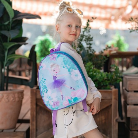 Baby backpack for girls made of artificial leather "Ballerina", 30x25 cm-5