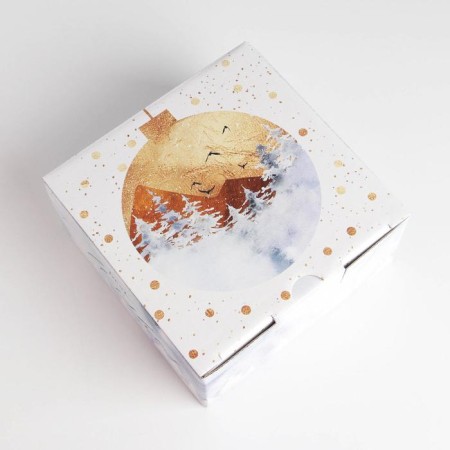 Folding box "Best Wishes", 15 x 15 x 7 cm, New Year-2