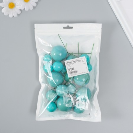 Decor for creativity "Balls turquoise" d = 2; 3; 3.5 and 4 cm set 20 pcs-5