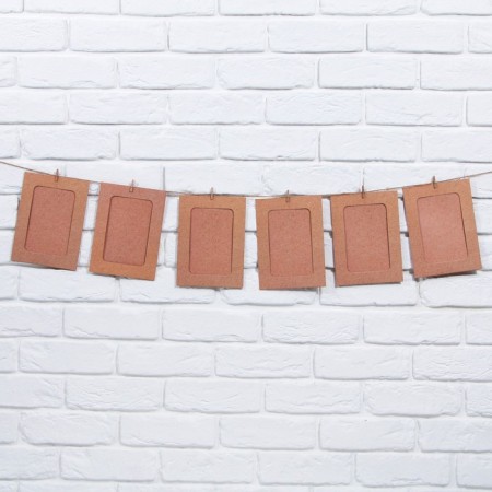 Girland for photos with clothespins "Kraft", 6 pcs.-2