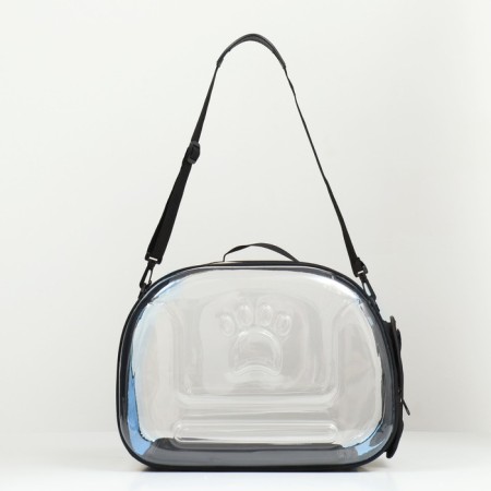 Carriage for animals is transparent, 42*32*28 cm, blue-4