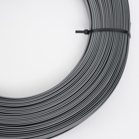Artificial rattan 8 mm 100 m wave (silver metallic)-1