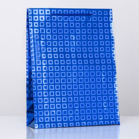 Gift, foil, "blue" 34 x 26 x 8 cm mix