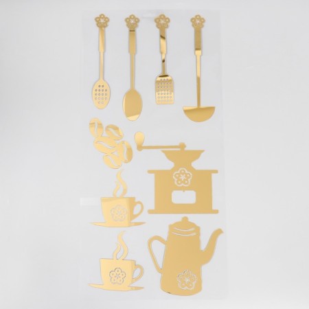 Interior mirror sticker "kitchen accessories" mix 31.5x62 cm-5