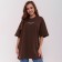 Female T-shirt, brown-bearded color, ONE SIZE (42-46)