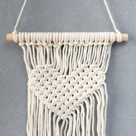 Panel wall -mounted macrame "Heart" 75x25 cm-1
