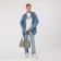 Luggage bag on lightning, 3 external pockets, the color is light green