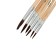 Set of brushes, round protein, 6 pcs: No. 1, 2, 3, 4, 5, 6, with wooden handles, blister