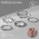 Ring set 5 pieces "perfect fingers" aura, color silver