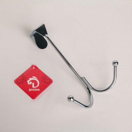Boal on the door of the share "Light", 2 hooks, 16.5 × 5 × 9.5 cm, color chromium-2