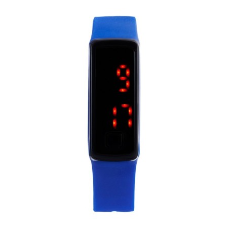 Watch of wristwood, electronic children's "glare", silicone strap, dial 5 x 2 cm, blue-1