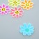 Decor for creativity rubber "Chamomile Smile" set 10 pcs MIX 4x4 cm