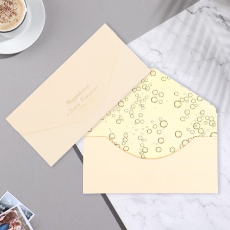 Set of envelopes for money "Congratulatory - 1" 6 pieces, software touch, embossing, 9x19 cm-4