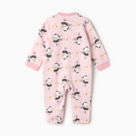 Combineson children, pink color/kittens, height 86 cm-4
