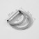 The half -ring for bags is double, d = 25 mm, thickness - 2.5 mm, 2 pcs, silver color