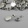 Installation button, alpha (S-shaped), d = 17 mm, silver matte color