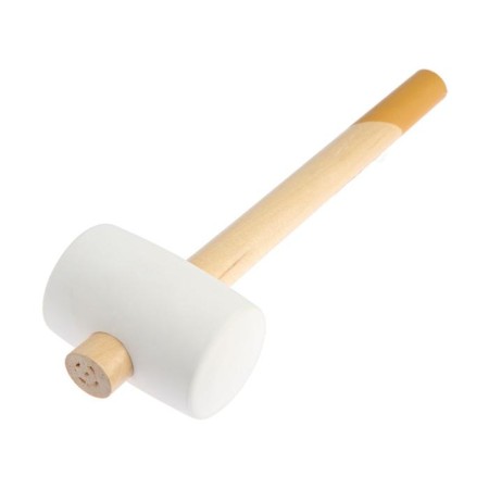 Kiyanka tundra, wooden handle, white rubber, 65 mm, 600 g